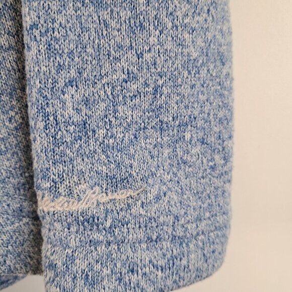 Eddie Bauer Blue Knit Full Zipper Hooded Sweater Size M - Picture 10 of 13